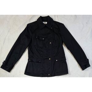 Calvin Klein Black Asymmetrical Utility Jacket